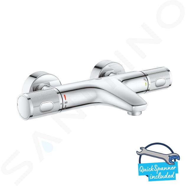 Grohe Precision Feel - Baterie cadă cu termostat, crom 34788000