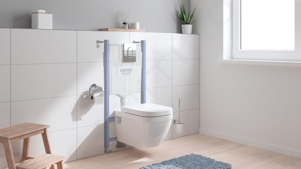 Grohe Solido - Conjunto de suspendido + inodoro asiento , rimless, pulsador de descarga Arena Cosmopolitan, 39700000 | Sanitino.es