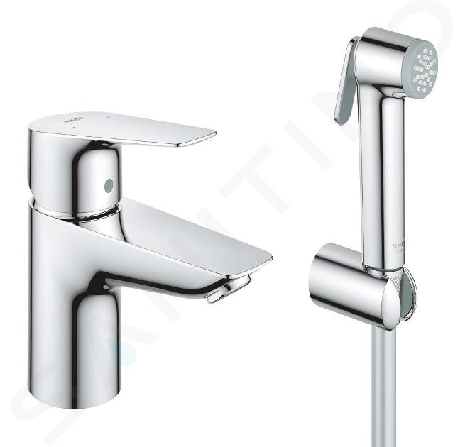 Grohe Start Edge - Wastafelkraan met bidetdouche, chroom 23773001