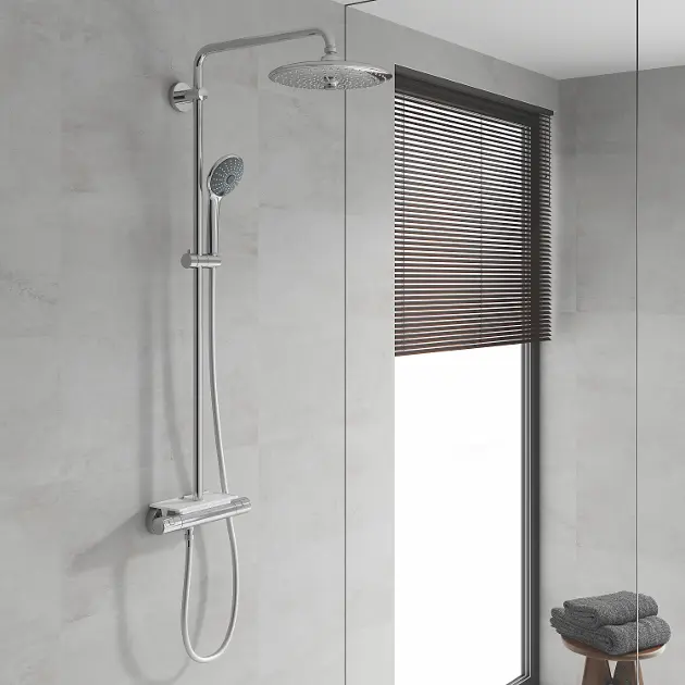 SALISCENDI GROHE, VITALIO RAIN, DOCCIA Ø 130 MM CON 3 GETTI