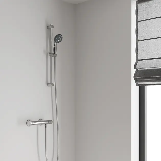 Grohe Vitalio Start Set de pommeau de douche 100, 3 jets, barre et