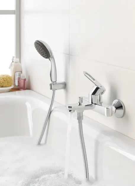 Pommeau de douche GROHE Quickfix Vitalio Start 100 3 jets avec barre et  flexible + microfibre