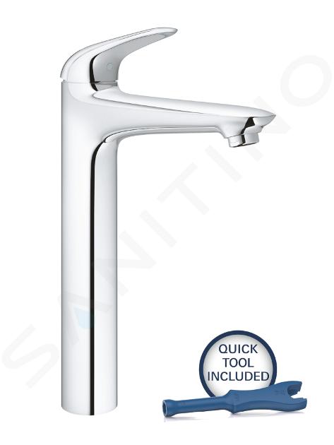 Grohe Wave - Grifo de lavabo con desagüe Push-Open, cromo 23585001