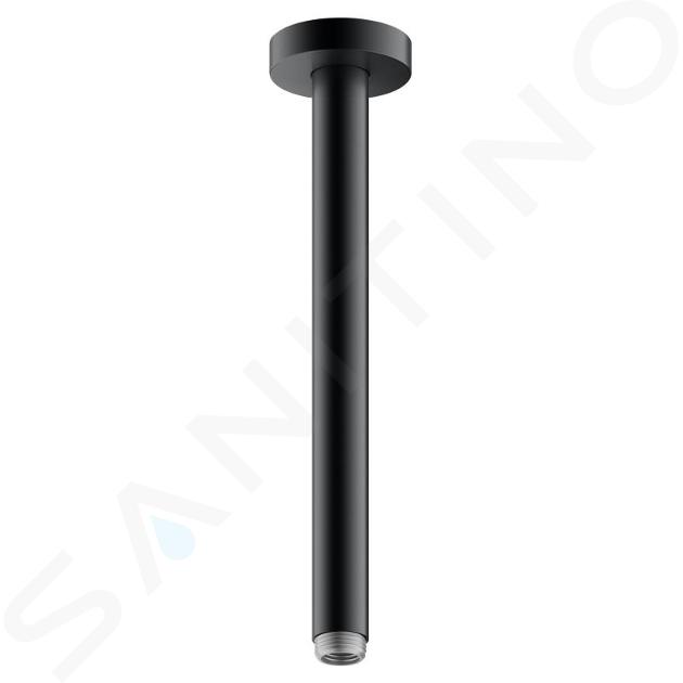 Keuco Elegance - Braccio doccia a soffitto, lunghezza 300 mm, cromo nero 51689130300