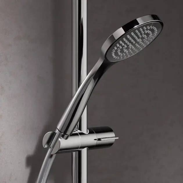 Keuco IXMO Set van Solo douchekop, houder, stang en slang, chroom