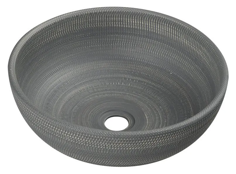 Sapho Priori - Umyvadlová mísa, průměr 41 cm, bez přepadu, šedá PI024