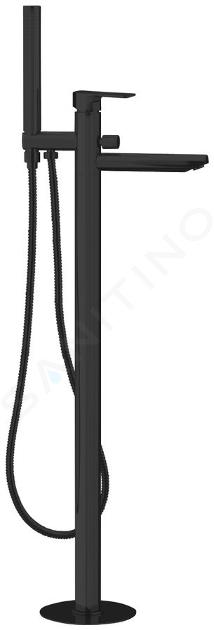 Sapho Spy - Miscelatore vasca a pavimento con corpo, nero opaco PY21/15