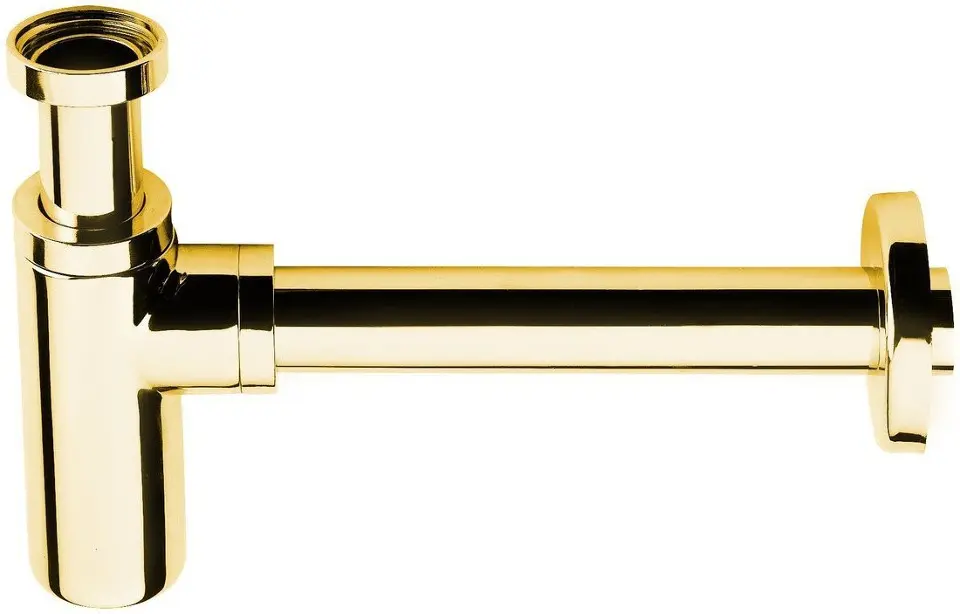 Sapho - Сифон за мивка 1 1/4, отпадък 32 мм, кръгъл, златен SI517
