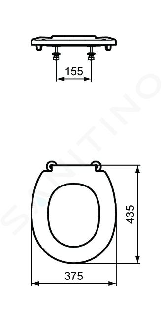 Ideal - WC zonder deksel, wit S406601 Sanitino.nl