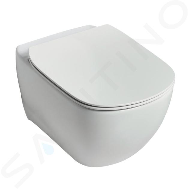 Ideal Standard Tesi - Hangend toilet met wc bril SoftClose, AquaBlade, mat wit T3546V1