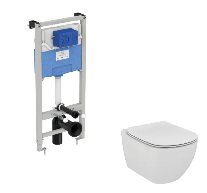 Ideal Standard ProSys - Set - Vorwandelement ProSys, Klosett und WC-Sitz Tesi, Aquablade, SoftClose R038501