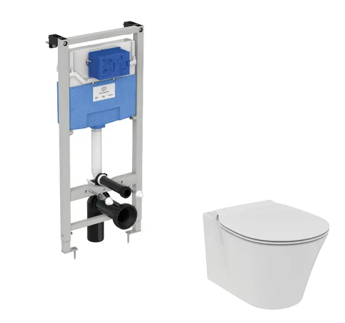 Ideal Standard ProSys - Complete toiletset ProSys inbouwreservoir, hangend toilet en wc bril Connect Air, Aquablade, SoftClose R040001