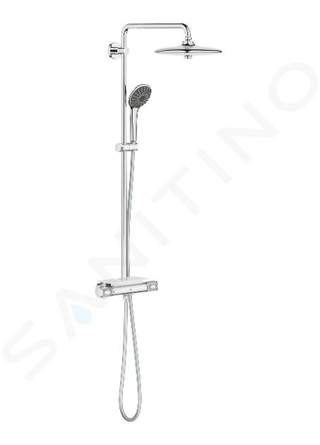 Grohe Vitalio Joy - Conjunto de ducha 260 con termostato mural y estante, cromo 26403002