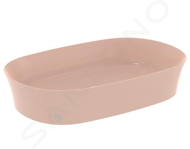 Ideal Standard Ipalyss - Lavabo sobre encimera, 60x38 cm, sin rebosadero, Nude E1396V7