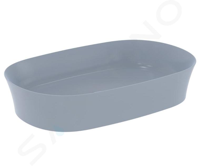 Ideal Standard Ipalyss - Lavabo da appoggio, 600x380 mm, senza troppopieno, Powder E1396X8