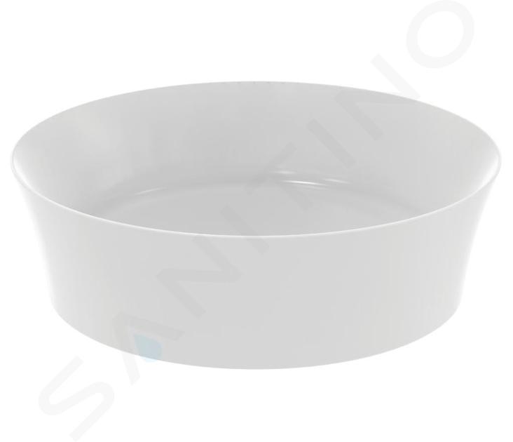 Ideal Standard Ipalyss - Mosdókagyló, átmérő 400 mm, túlfolyó nélkül, matt fehér E1398V1