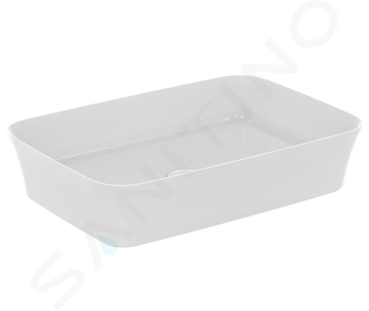 Ideal Standard Ipalyss - Pultra szerelhető mosdókagyló, 550x380 mm, túlfolyó nélkül, matt fehér E2076V1