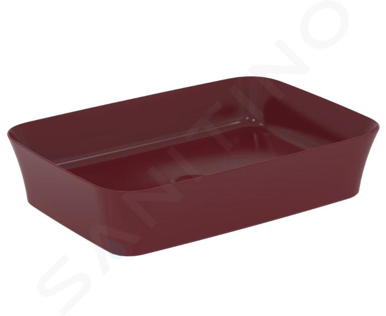 Ideal Standard Ipalyss - Aufsatzwaschbecken, 55x38 cm, ohne Überlauf, Pomegranate E2076V6