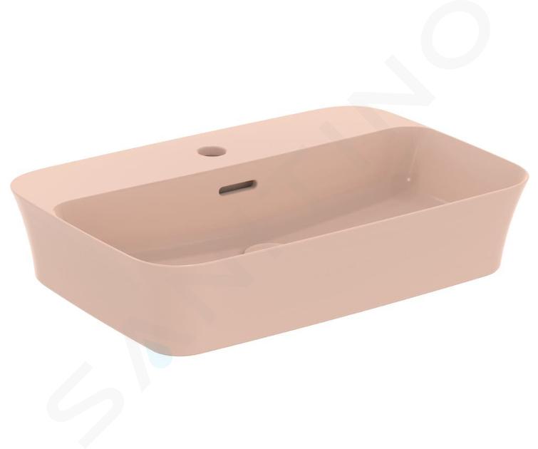 Ideal Standard Ipalyss - Mosdókagyló pultra, 550x380 mm, túlfolyóval, csapfurattal, Nude színű E2077V7
