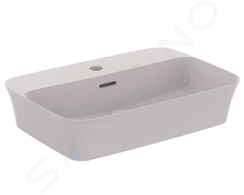 Ideal Standard Ipalyss - Lavabo à poser, 550x380 mm, avec trop-plein, trou pour robinet, Concrete E2077V9