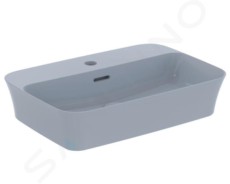 Ideal Standard Ipalyss - Lavabo da appoggio, 550x380 mm, con troppopieno, foro per miscelatore, Powder E2077X8