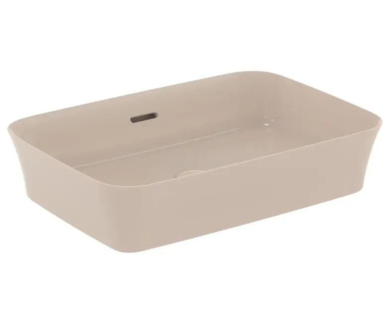 Ideal Standard Ipalyss - Lavabo sobre encimera, 550x380 mm, con rebosadero, Mink E2078V8