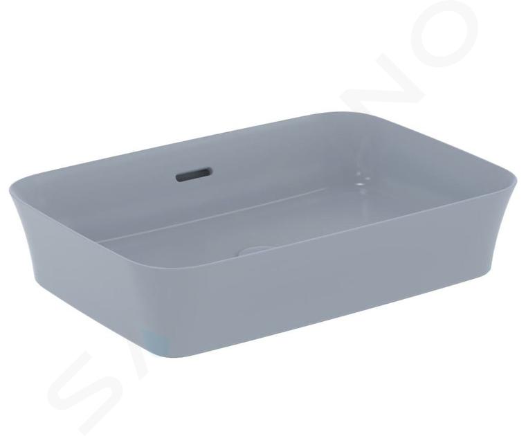 Ideal Standard Ipalyss - Lavabo da appoggio, 550x380 mm, con troppopieno, Powder E2078X8