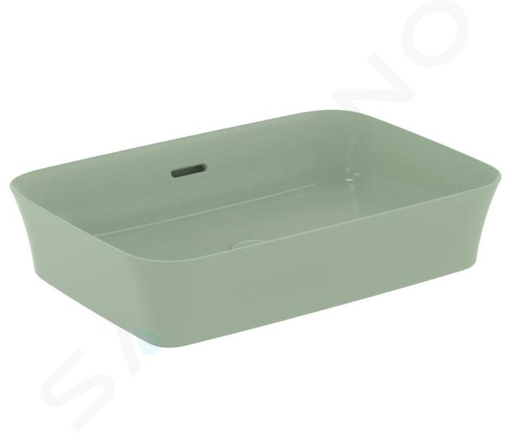 Ideal Standard Ipalyss - Aufsatzwaschbecken, 55x38 cm, mit Überlauf, Sage E2078X9