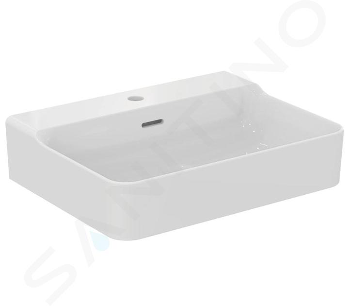 Ideal Standard Conca Ceram - Mosdókagyló 600x450 mm, túlfolyóval, csapfurattal, fehér színben T369101