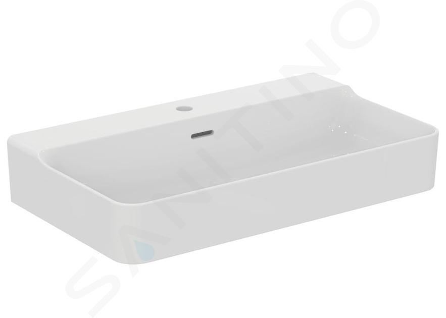 Ideal Standard Conca Ceram - Lavabo 800x450 mm, con rebosadero, con orificio para grifo, blanco T369201