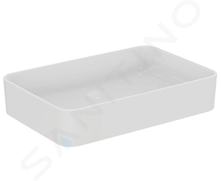 Ideal Standard Conca Ceram - Mosdókagyló tányéron 600x400 mm, túlfolyó nélkül, fehér színben T369801