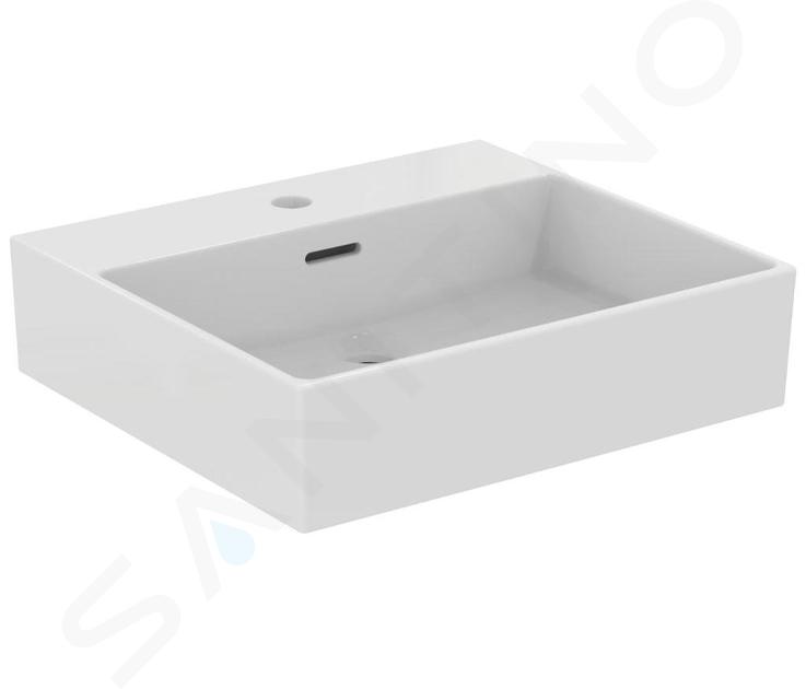 Ideal Standard Extra - Lavabo 500x450 mm, con rebosadero, con orificio para grifo, blanco T372601