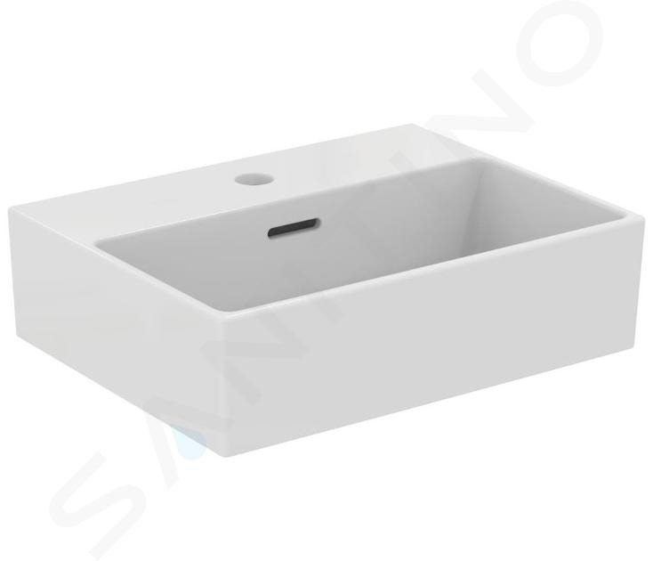 Ideal Standard Extra - Lavamanos 450x350 mm, con rebosadero, con orificio para grifo, blanco T373201