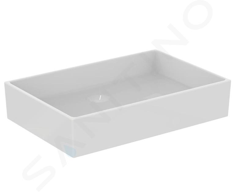 Ideal Standard Extra - Lavabo sobre encimera 600x400 mm, sin rebosadero, blanco T374001