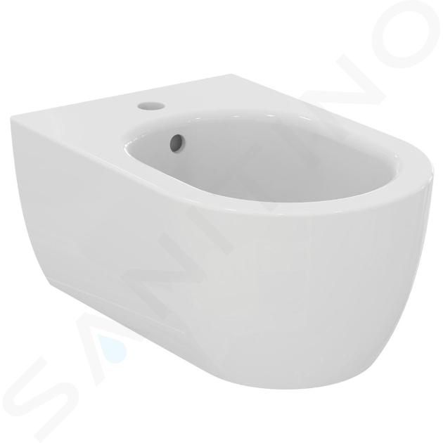 Ideal Standard Blend - Bidet ścienny 355x540 mm z przelewem i otworem na baterię, kolor biały T375001