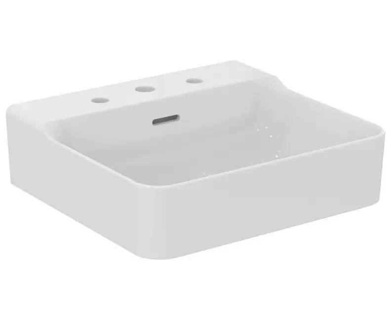 Levně Ideal Standard Conca Ceram - Umyvadlo 50x45 cm, s přepadem, 3 otvory pro baterii, bílá T378301
