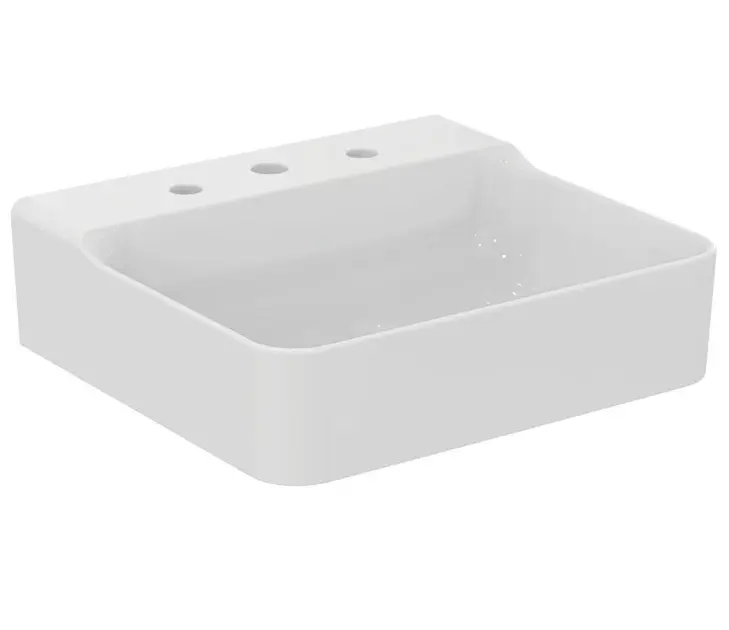 Levně Ideal Standard Conca Ceram - Umyvadlo 50x45 cm, bez přepadu, 3 otvory pro baterii, bílá T378601