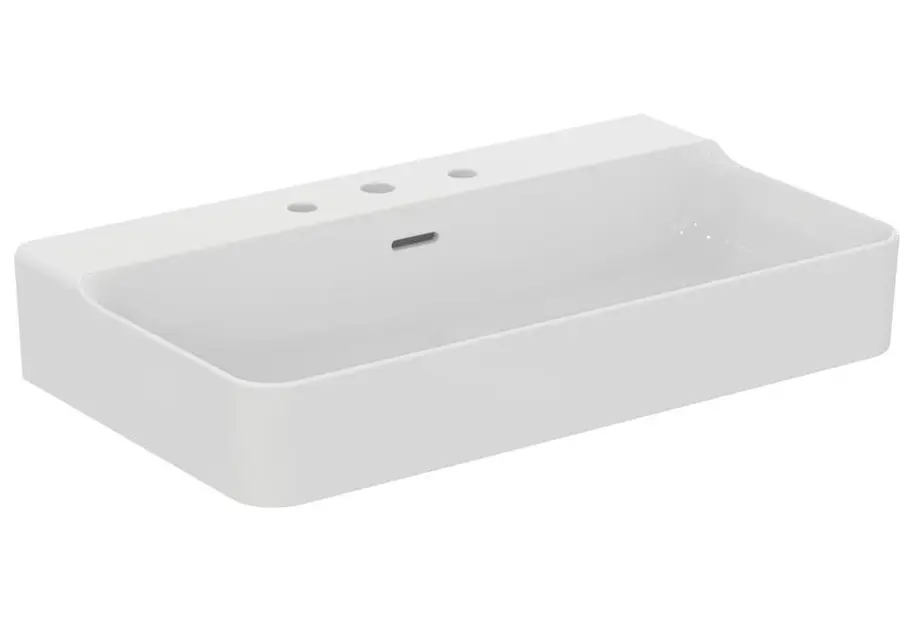 Levně Ideal Standard Conca Ceram - Umyvadlo 80x45 cm, s přepadem, 3 otvory pro baterii, bílá T379301