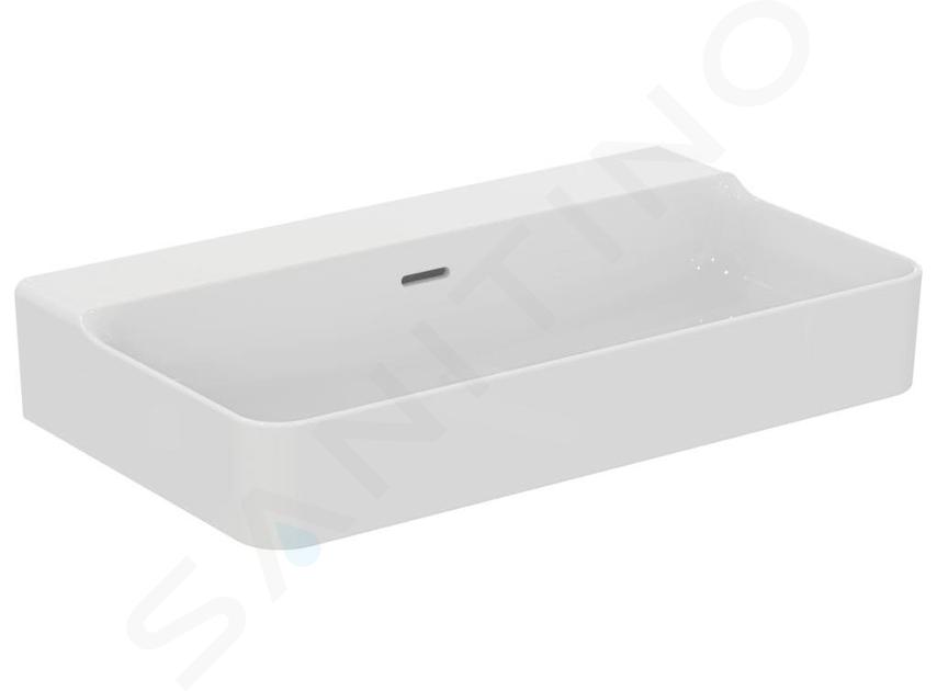 Ideal Standard Conca Ceram - Lavabo 800x450 mm, con rebosadero, sin orificio para grifo, blanco T379401