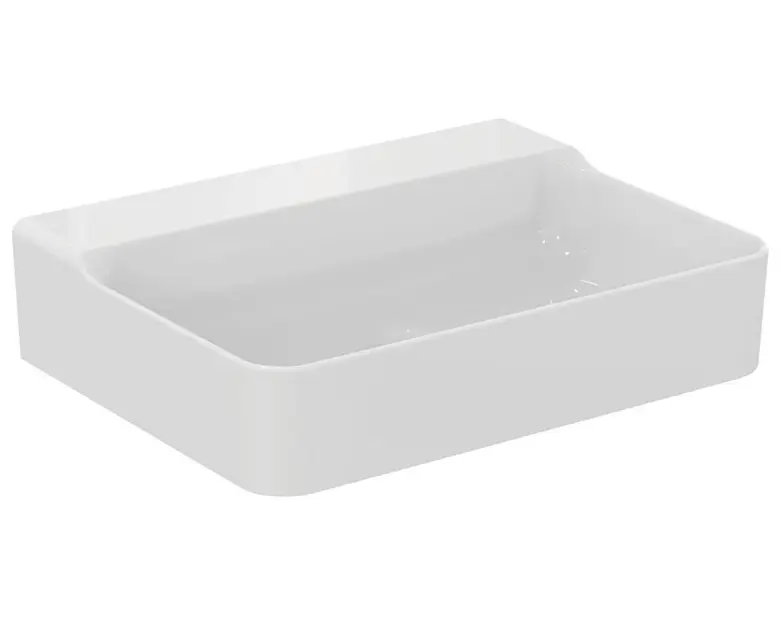 Levně Ideal Standard Conca Ceram - Umyvadlo na desku 60x45 cm, bez přepadu, bez otvoru pro baterii, bílá T382501