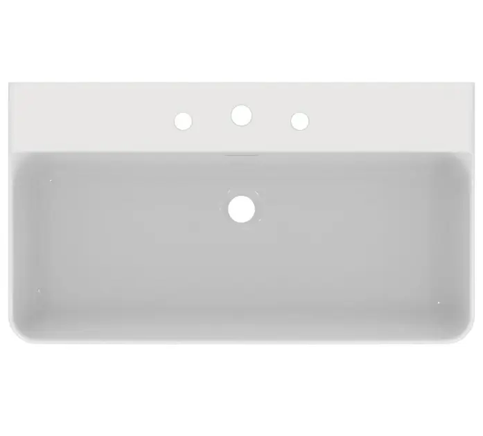 Levně Ideal Standard Conca Ceram - Umyvadlo na desku 80x45 cm, s přepadem, 3 otvory pro baterii, bílá T382701