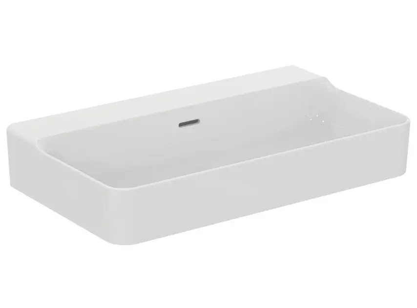 Levně Ideal Standard Conca Ceram - Umyvadlo na desku 80x45 cm, s přepadem, bez otvoru pro baterii, bílá T382801