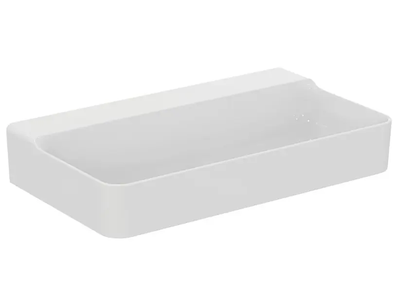 Levně Ideal Standard Conca Ceram - Umyvadlo na desku 80x45 cm, bez přepadu, bez otvoru pro baterii, bílá T383101