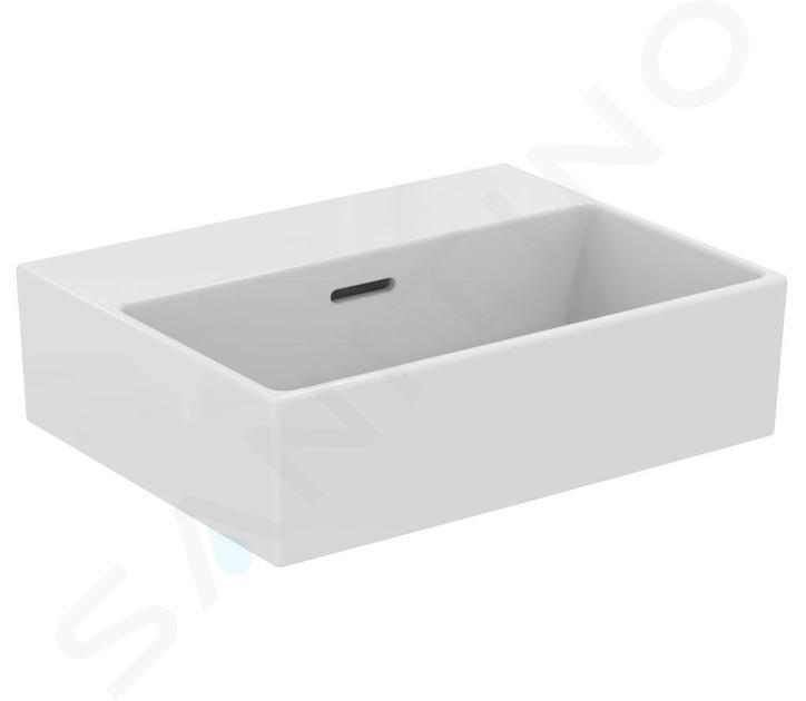 Ideal Standard Extra - Lavamanos 450x350 mm, con rebosadero, sin orificio para grifo, blanco T391601