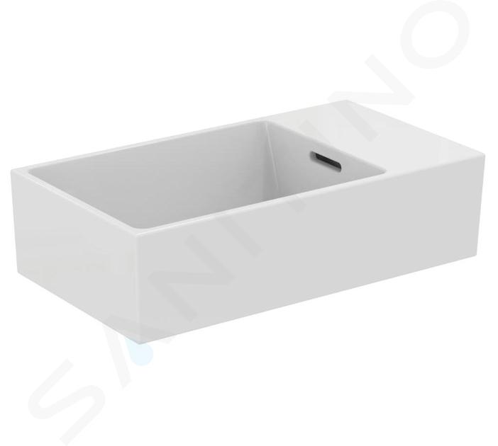 Ideal Standard Extra - Lavamanos 450x250 mm, con rebosadero, sin orificio para grifo, blanco T392201