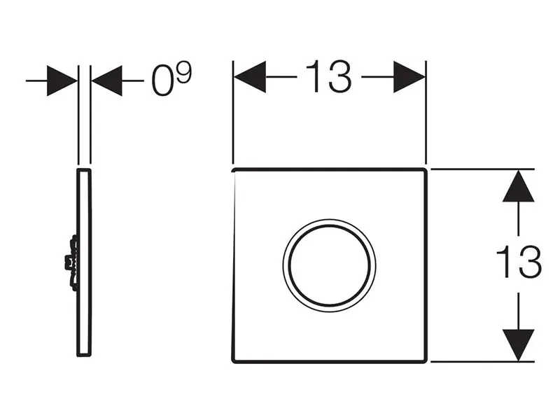 Geberit Spülsysteme - Elektronische Pissoirsteuerung Typ 01,  batteriebetrieben, Chrom 116.031.21.5