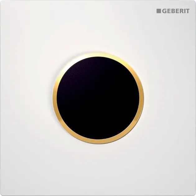 Geberit - Elektroničko upravljanje ispiranjem pisoara, tip 10, napajanje na struju, bijelo/zlatno 116.025.KK.1