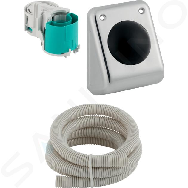 Geberit Spoelsystemen - Wc-besturing met pneumatische spoelactivering, wandvoetdrukker, rvs 115.918.00.1