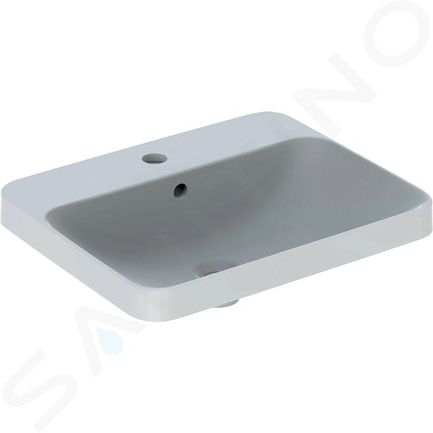 Geberit VariForm - Lavabo encastrado 55x45 cm, con rebosadero, con orificio para grifo, blanco 500.740.01.2