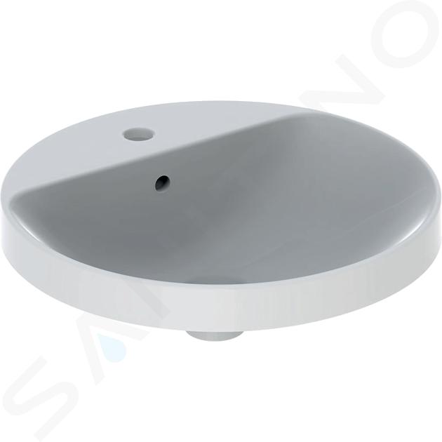 Geberit VariForm - Lavabo ad incasso, diametro 480 mm, con troppopieno, bianco 500.704.01.2